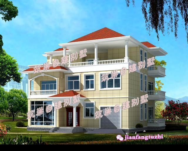 占地140平米的三層農(nóng)村自建房，帶大露臺+觀景涼亭，簡單實(shí)用