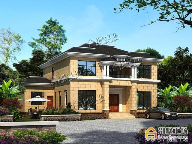 舒適的二層實用小別墅設計圖，35萬就能建成。