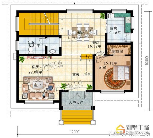 占地120平內(nèi)的簡(jiǎn)歐三層農(nóng)村自建房，外觀錯(cuò)落有致，好批審