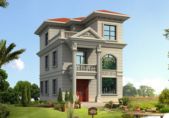 三層帶露臺21萬別墅設(shè)計圖，占地面積100平米左右