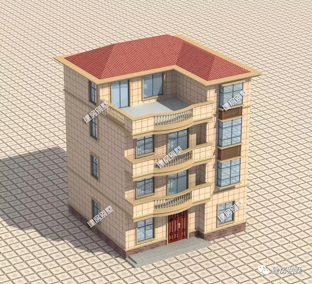 10.5×10.3米四層農(nóng)村別墅設(shè)計圖，外觀干凈大氣，布局真的很不錯。
