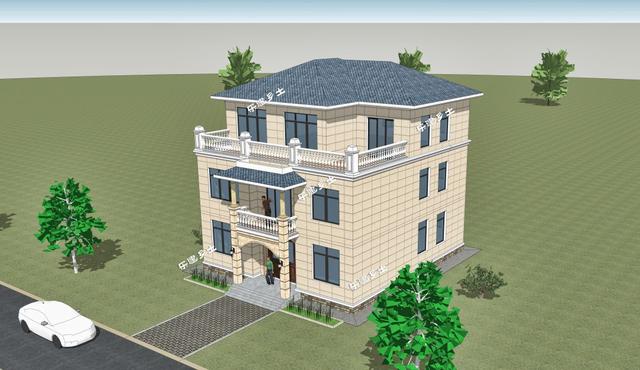 三層簡(jiǎn)歐農(nóng)村自建房，戶(hù)型方正，簡(jiǎn)潔、樸實(shí)，是鄉(xiāng)村自建房不錯(cuò)的選擇。