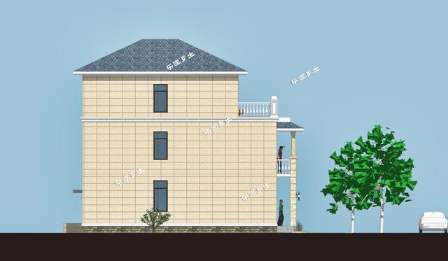 三層簡(jiǎn)歐農(nóng)村自建房，戶(hù)型方正，簡(jiǎn)潔、樸實(shí)，是鄉(xiāng)村自建房不錯(cuò)的選擇。