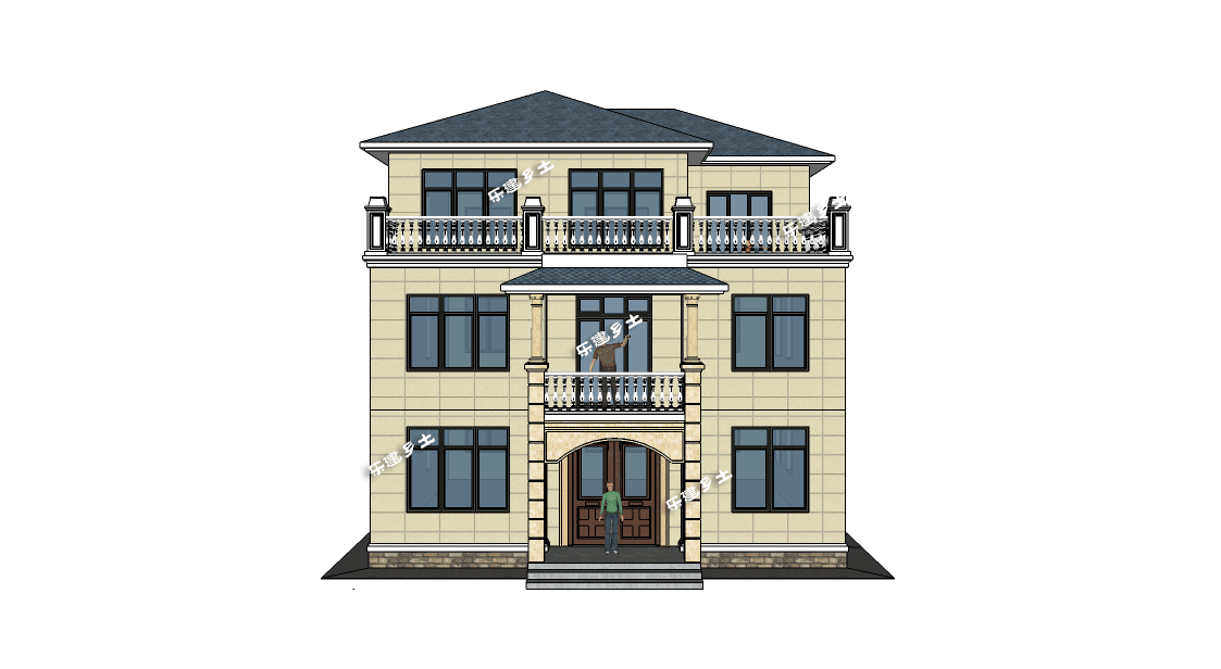 三層簡(jiǎn)歐農(nóng)村自建房，戶(hù)型方正，簡(jiǎn)潔、樸實(shí)，是鄉(xiāng)村自建房不錯(cuò)的選擇。