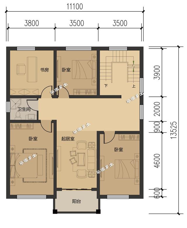 三層簡(jiǎn)歐農(nóng)村自建房，戶(hù)型方正，簡(jiǎn)潔、樸實(shí)，是鄉(xiāng)村自建房不錯(cuò)的選擇。