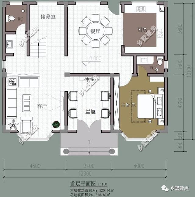 12X11米三層農(nóng)村別墅設(shè)計(jì)圖，大氣時(shí)尚，造價(jià)只要26萬？