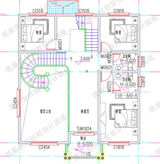 11×12米農(nóng)村三層歐式自建房，帶挑空客廳+露臺，造價(jià)40萬以內(nèi)。