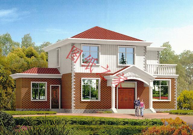 二層簡約新農(nóng)村別墅設(shè)計圖，經(jīng)典又實用，都非常符合農(nóng)村居住的需求。