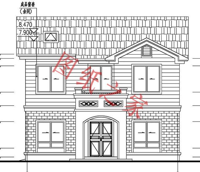 二層簡約新農(nóng)村別墅設(shè)計圖，經(jīng)典又實用，都非常符合農(nóng)村居住的需求。