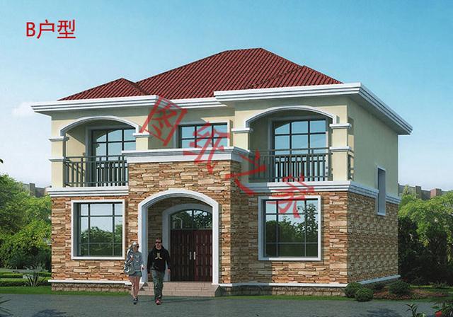 二層簡約新農(nóng)村別墅設(shè)計圖，經(jīng)典又實用，都非常符合農(nóng)村居住的需求。