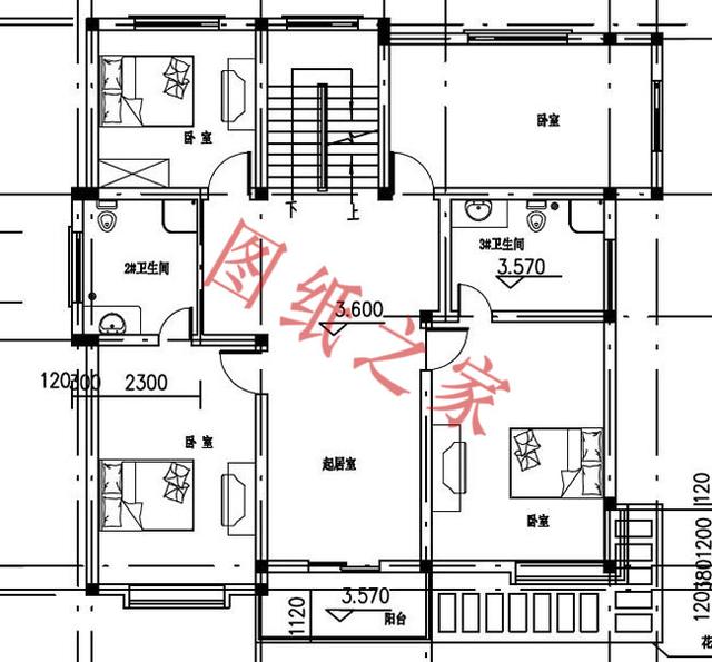 二層簡約新農(nóng)村別墅設(shè)計圖，經(jīng)典又實用，都非常符合農(nóng)村居住的需求。
