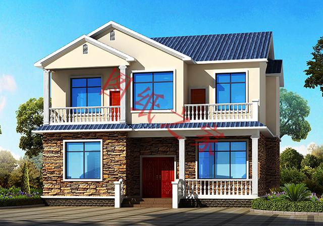 二層簡約新農(nóng)村別墅設(shè)計圖，經(jīng)典又實用，都非常符合農(nóng)村居住的需求。