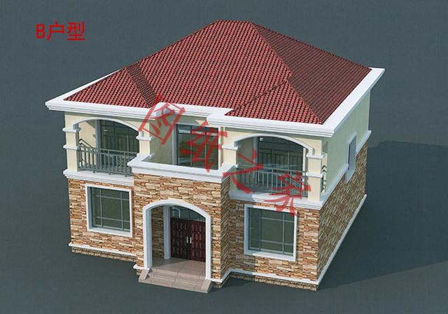 二層簡約新農(nóng)村別墅設(shè)計圖，經(jīng)典又實用，都非常符合農(nóng)村居住的需求。