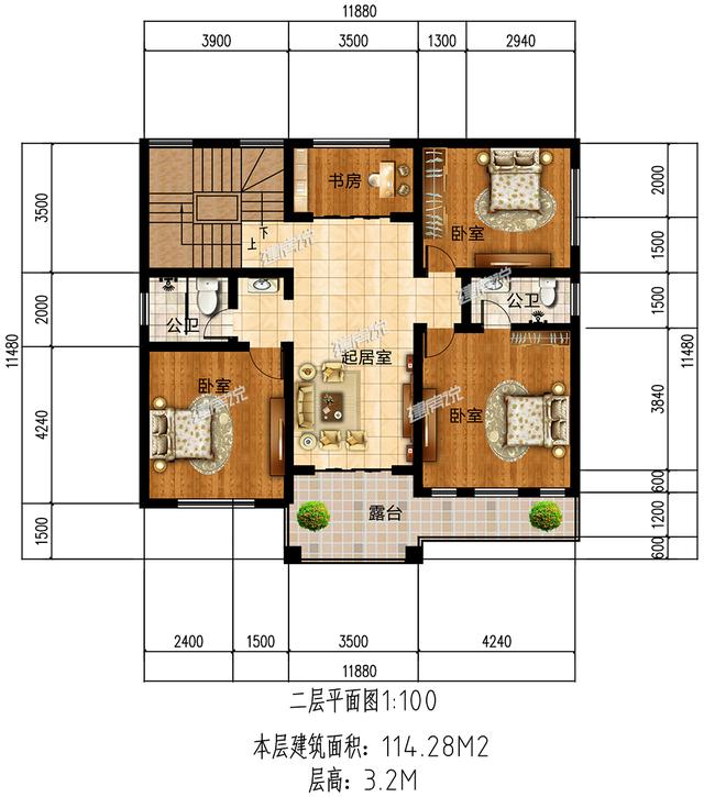 120平的宅基地，照樣也能建豪華氣派大別墅！