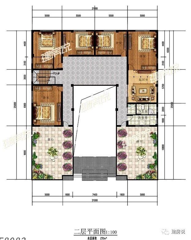 二層中式四合院別墅設(shè)計(jì)圖，國人內(nèi)心最美的房子