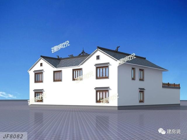 二層中式四合院別墅設(shè)計(jì)圖，國人內(nèi)心最美的房子