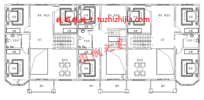 新農(nóng)村三拼別墅三戶連體別墅設(shè)計(jì)圖，設(shè)計(jì)新穎美觀