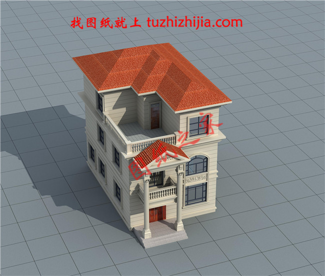 三層帶露臺(tái)21萬(wàn)別墅設(shè)計(jì)圖，占地面積100平米左右