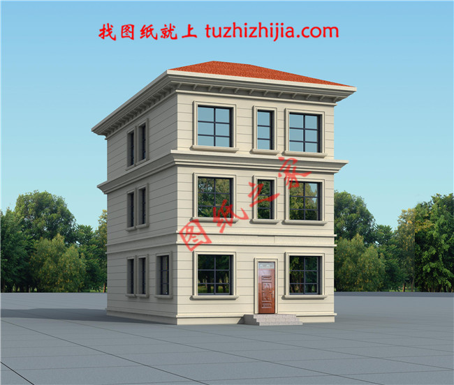 三層帶露臺(tái)21萬(wàn)別墅設(shè)計(jì)圖，占地面積100平米左右