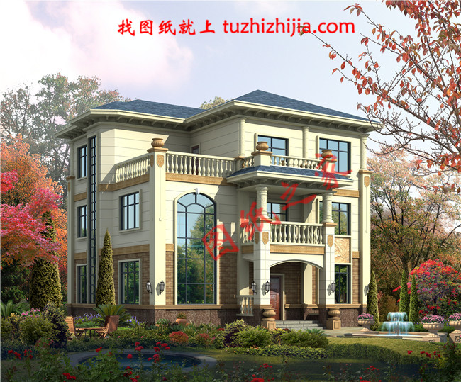 50萬(wàn)左右農(nóng)村三層別墅，歐式的外觀大氣沉穩(wěn)