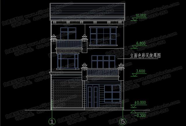 占地80平的三層小戶型別墅設(shè)計(jì)圖，帶車庫+前后帶露臺，功能齊全，造價(jià)20萬