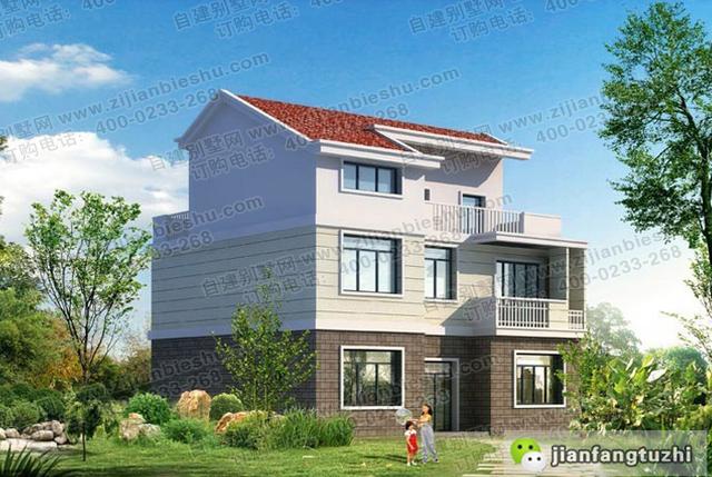 占地120平的三層農(nóng)村自建房，簡(jiǎn)單實(shí)用，帶車庫(kù)，造價(jià)28萬(wàn)