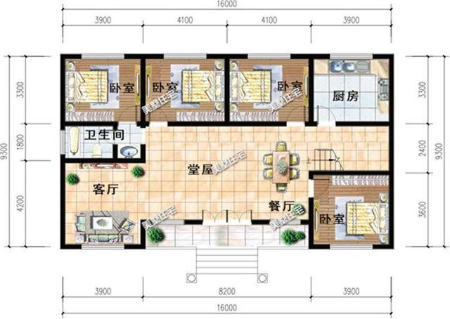 16x3.3米一層農(nóng)村自建房，舒適溫馨，適合給父母住，全家都滿意