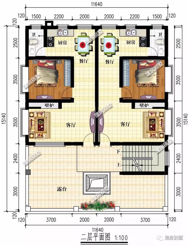 11.6×15.1米三層新中式別墅設(shè)計(jì)圖，很具有特色，在老家建一棟很亮眼