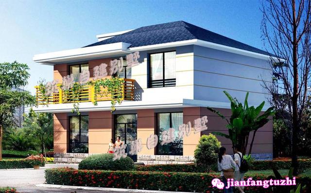 3棟占地90平的二層別墅設(shè)計(jì)圖，造價(jià)15萬元以內(nèi)，實(shí)用且實(shí)惠，非常適合農(nóng)村小家庭居住