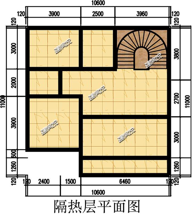130平二層別墅設(shè)計圖，帶旋轉(zhuǎn)樓梯+車庫，真實用！