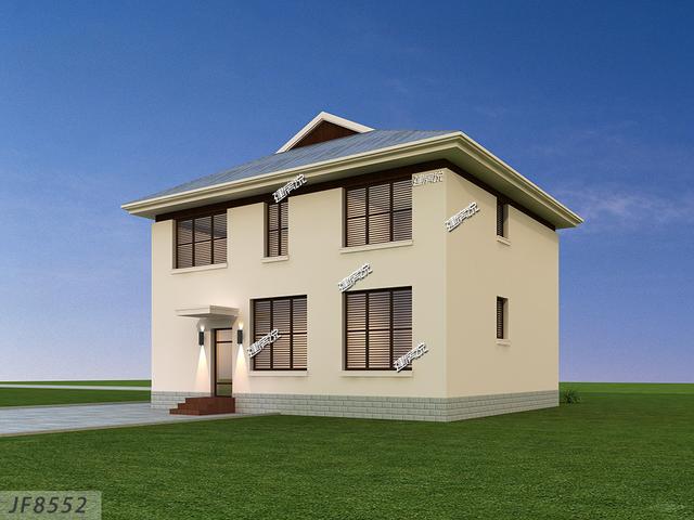 130平二層別墅設(shè)計圖，帶旋轉(zhuǎn)樓梯+車庫，真實用！