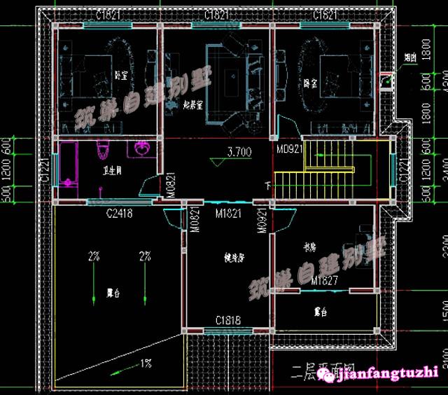 12.6x13.5米二層農(nóng)村自建房，帶露臺(tái)，簡(jiǎn)約實(shí)用，造價(jià)25萬(wàn)