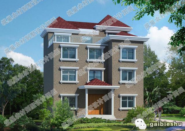 11×10米農(nóng)村簡(jiǎn)歐四層自建房，帶大露臺(tái)，35萬(wàn)以內(nèi)，適合自建