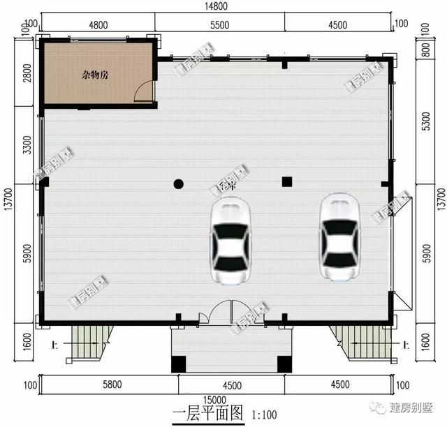 15×13.7米農村四層別墅設計圖，帶上樓梯+架空層，外觀氣勢恢宏，建房選這款戶型絕對不虧。