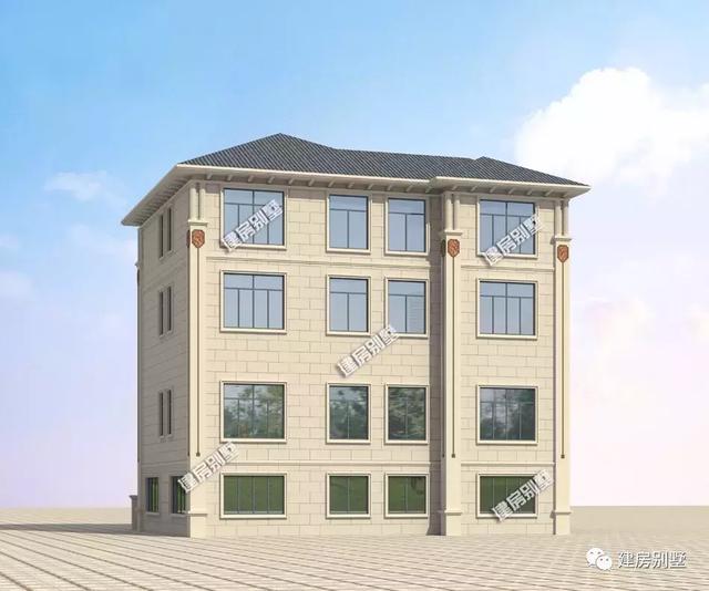 15×13.7米農村四層別墅設計圖，帶上樓梯+架空層，外觀氣勢恢宏，建房選這款戶型絕對不虧。