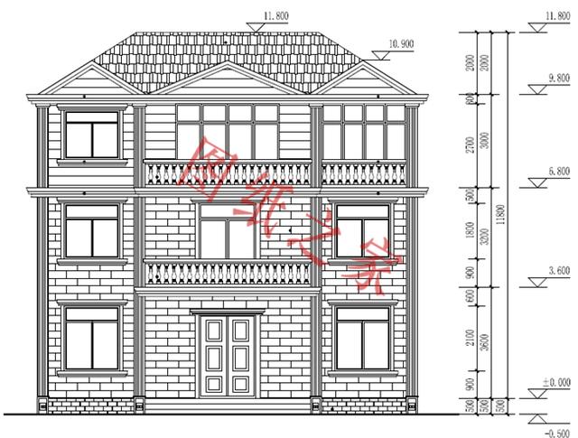 5款三層農(nóng)村別墅設(shè)計圖，溫馨舒適，戶型方正，簡單實用