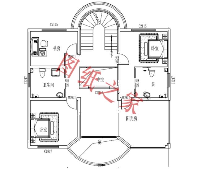 5款三層農(nóng)村別墅設(shè)計圖，溫馨舒適，戶型方正，簡單實用