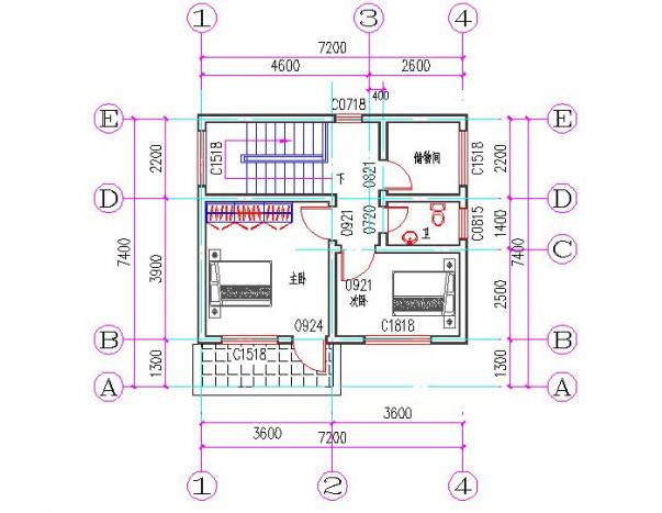 7×7米小戶型二層平頂別墅設(shè)計圖，造價不高，戶型時尚大氣