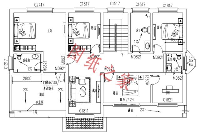 6款二層別墅設(shè)計(jì)圖，布局合理，經(jīng)濟(jì)適用、戶型精美，適合農(nóng)村自建房。