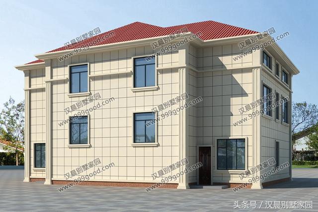 18X12.6米三層兄弟雙拼別墅設(shè)計圖，帶閣樓，經(jīng)典低調(diào)，兄弟同堂不分家