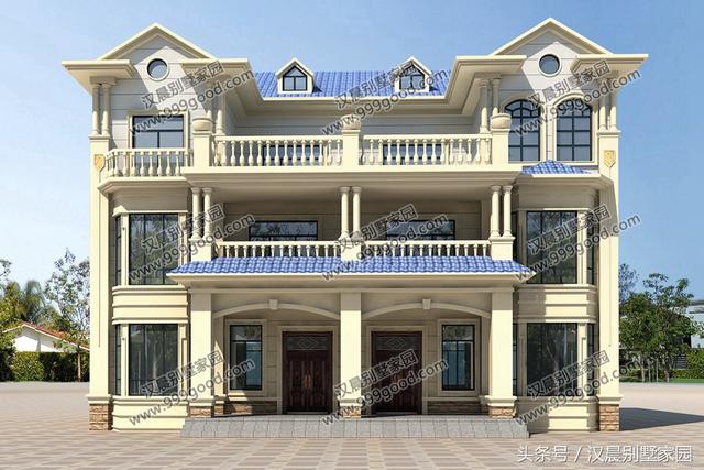 18X12.6米三層兄弟雙拼別墅設(shè)計圖，帶閣樓，經(jīng)典低調(diào)，兄弟同堂不分家