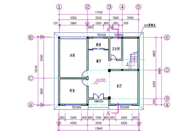 占地120平米的三層帶車庫別墅設(shè)計圖，精致實用，30萬以內(nèi)