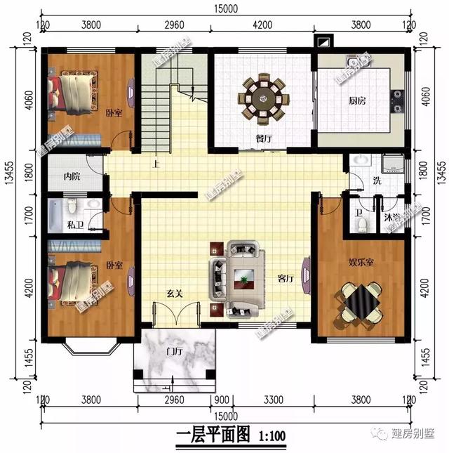 一屋多戶的別墅設(shè)計圖，外觀大氣，結(jié)構(gòu)實用，越看越喜歡！