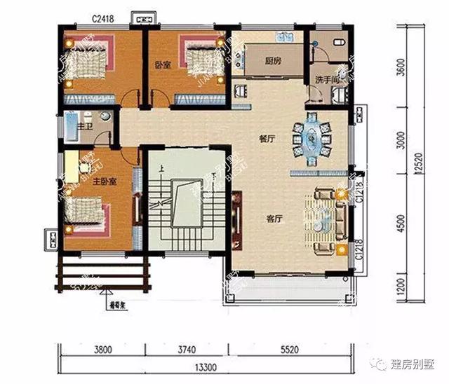 一屋多戶的別墅設(shè)計圖，外觀大氣，結(jié)構(gòu)實用，越看越喜歡！