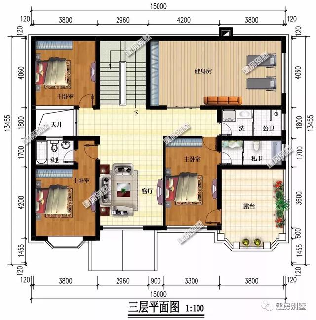 一屋多戶的別墅設(shè)計圖，外觀大氣，結(jié)構(gòu)實用，越看越喜歡！