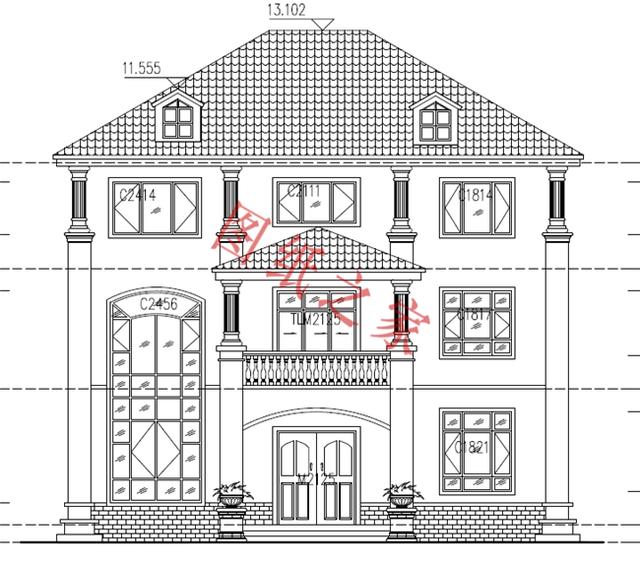 農村三層別墅設計圖，外觀新穎，設計獨特，造價實惠！