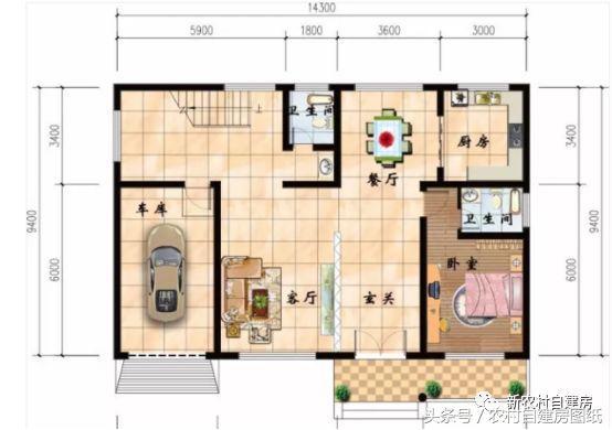 經(jīng)典帶車庫(kù)二層設(shè)計(jì)圖 外觀舒適！造價(jià)實(shí)惠！