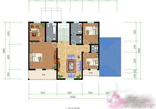 農(nóng)村別墅設(shè)計(jì)圖,山清水秀，空氣清新。