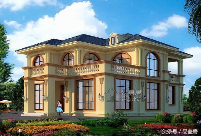 二層歐式別墅設計圖，結構多元化，溫暖大氣！