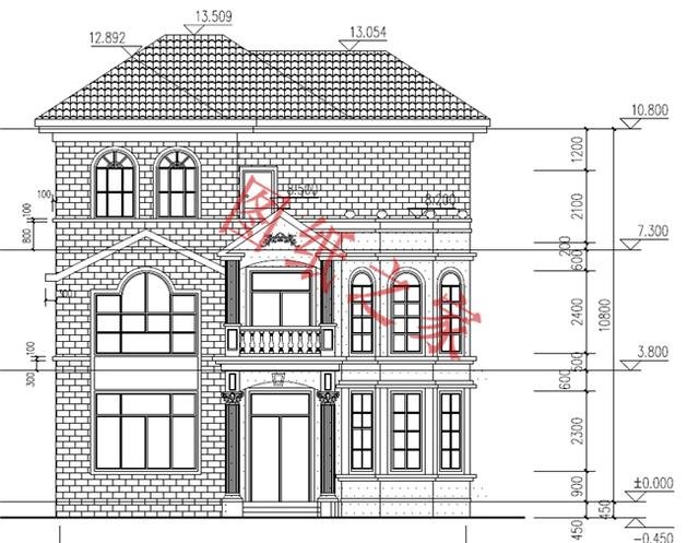 6套農(nóng)村三層別墅設(shè)計(jì)圖，造價(jià)合理，外觀高端！
